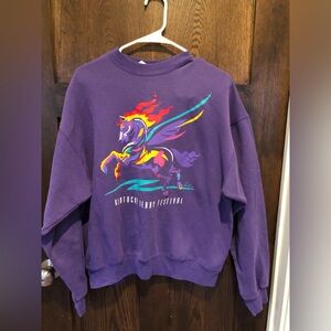 Kentucky Derby vintage 90s crewneck sweatshirt - purple - XL